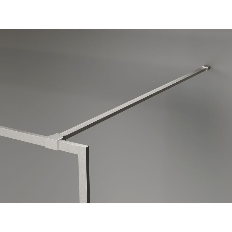 Mexen Kioto-XF paroi de douche Walk-in avec cadre 120 x 202 cm, givre 10 mm, nickel brossé - 800-120-104-97-30-X