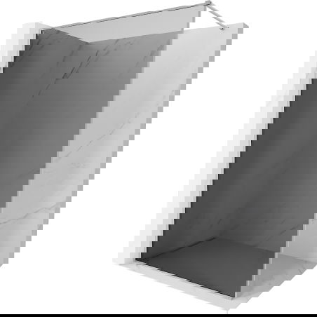 Mexen Kioto-XF paroi de douche Walk-in avec cadre 140 x 202 cm, graphite 10 mm, chromé - 800-140-104-01-40-X