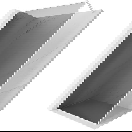 Mexen Kioto-XF paroi de douche Walk-in avec cadre 140 x 202 cm, graphite 10 mm, blanc - 800-140-104-20-40-X