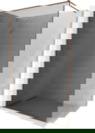 Mexen Kioto-XF paroi de douche Walk-in avec cadre 70 x 202 cm, graphite 10 mm, or rose - 800-070-104-60-40-X