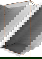 Mexen Kioto-XF paroi de douche Walk-in avec cadre 90 x 202 cm, graphite 10 mm, or rose - 800-090-104-60-40-X