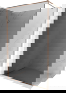 Mexen Kioto-XF paroi de douche Walk-in avec cadre 70 x 202 cm, graphite 10 mm, cuivre brossé - 800-070-104-65-40-X