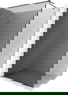 Mexen Kioto-XF paroi de douche Walk-in avec cadre 110 x 202 cm, graphite 10 mm, gris canon brossé - 800-110-104-66-40-X