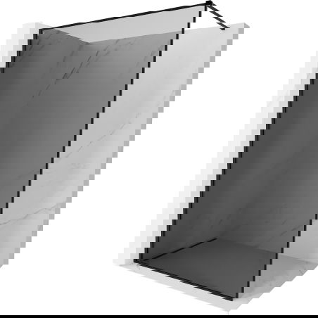 Mexen Kioto-XF paroi de douche Walk-in avec cadre 140 x 202 cm, graphite 10 mm, noir - 800-140-104-70-40-X