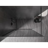 Mexen Kioto-XF paroi de douche Walk-in avec cadre 140 x 202 cm, graphite 10 mm, gun metal - 800-140-104-95-40-X
