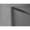 Mexen Kioto-XF paroi de douche Walk-in avec cadre 140 x 202 cm, graphite 10 mm, gun metal - 800-140-104-95-40-X
