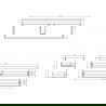 Corps de l'armoire sous-lavabo Mexen Box-A 140 cm, 2 tiroirs, blanc brillant - 91AX0-1400-470-2-00