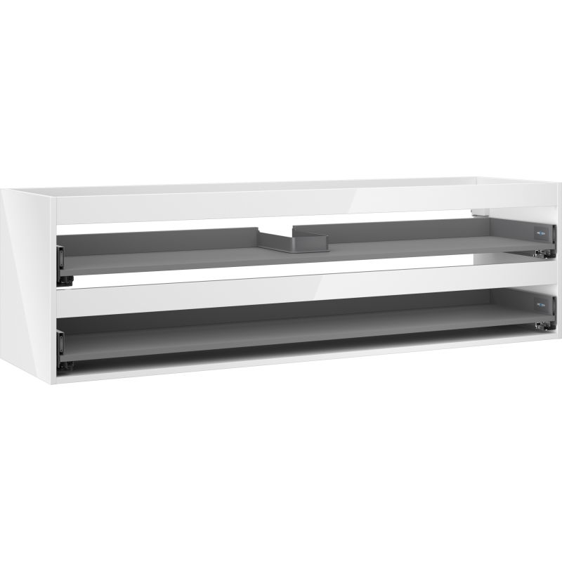 Mexen Box-A corps de meuble sous-vasque 160 cm, 2 tiroirs, blanc brillant - 91AX0-1600-470-2-00