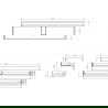 Coffre de meuble sous-lavabo Mexen Box-A 160 cm, 2 tiroirs, blanc brillant - 91AX0-1600-470-2-00