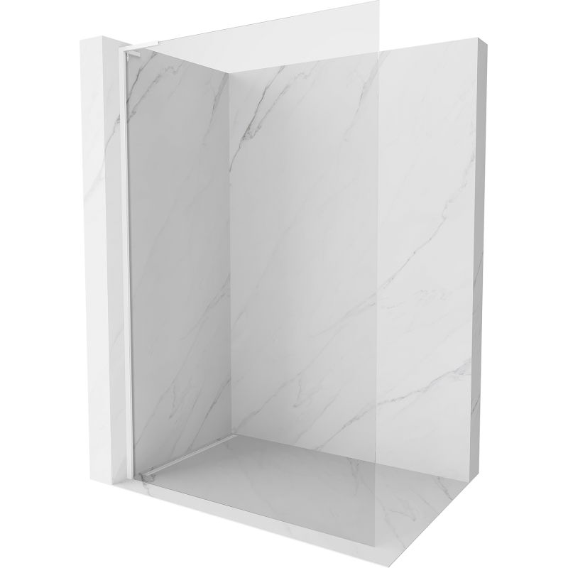 Mexen Kioto-X L Cloison de douche Walk-in 100 x 200 cm, transparent 10 mm, blanc - 800-100-107-20-00-X