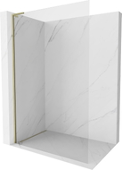 Mexen Kioto-X L paroi de douche Walk-in 90 x 200 cm, transparent 10 mm, or - 800-090-107-50-00-X