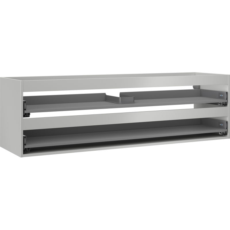 Mexen Box-A meuble sous-lavabo 160 cm, 2 tiroirs, gris mat - 91AX0-1600-470-2-62