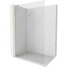 Mexen Kioto-X L paroi de douche Walk-in 50 x 200 cm, transparent 10 mm, or brossé - 800-050-107-55-00-X