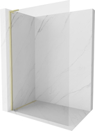 Mexen Kioto-X L paroi de douche Walk-in 50 x 200 cm, transparent 10 mm, or brossé - 800-050-107-55-00-X