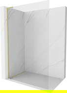 Mexen Kioto-X L paroi de douche Walk-in 70 x 200 cm, transparente 10 mm, or brossé - 800-070-107-55-00-X