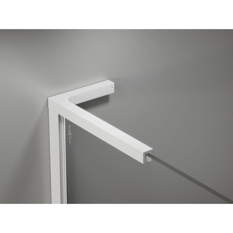 Mexen Kioto-X L paroi de douche Walk-in 60 x 200 cm, transparent 10 mm, blanc - 800-060-107-20-00-X