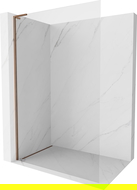 Mexen Kioto-X L paroi de douche Walk-in 70 x 200 cm, transparent 10 mm, or rose - 800-070-107-60-00-X