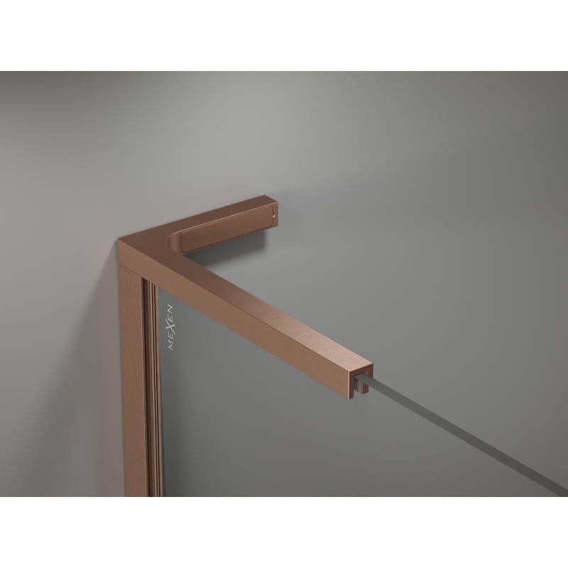 Mexen Kioto-X L paroi de douche Walk-in 110 x 200 cm, transparent 10 mm, cuivre brossé - 800-110-107-65-00-X