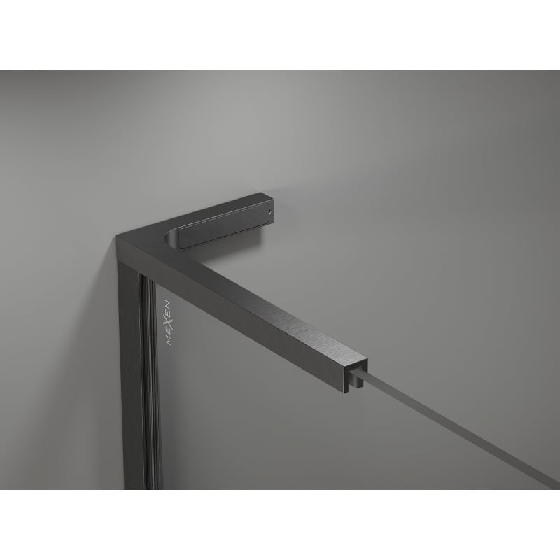 Mexen Kioto-X L panneau de douche Walk-in 80 x 200 cm, transparent 10 mm, gris canon brossé - 800-080-107-66-00-X