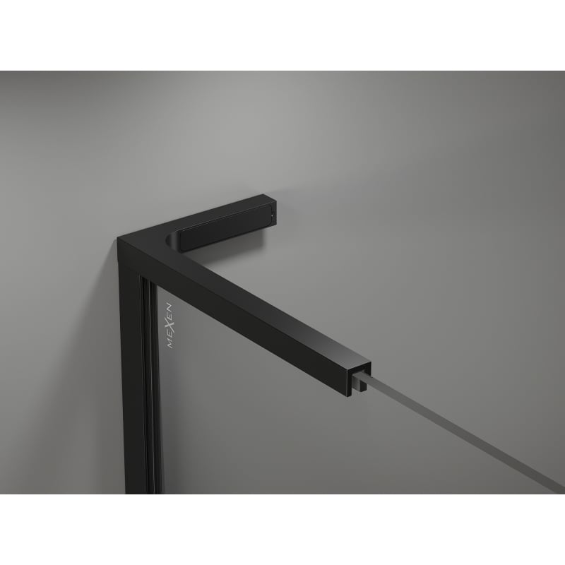 Mexen Kioto-X L paroi de douche Walk-in 70 x 200 cm, transparent 10 mm, noir - 800-070-107-70-00-X
