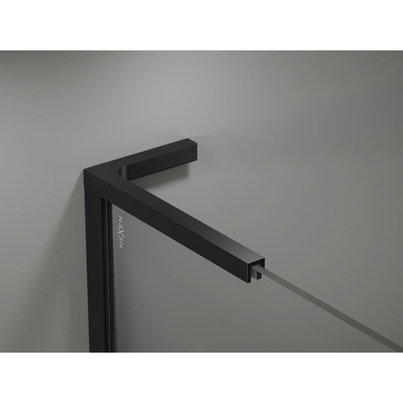 Mexen Kioto-X L panneau de douche Walk-in 80 x 200 cm, transparent 10 mm, noir - 800-080-107-70-00-X