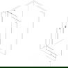 Mexen Kioto-X L paroi de douche Walk-in 120 x 200 cm, transparent 10 mm, noir - 800-120-107-70-00-X