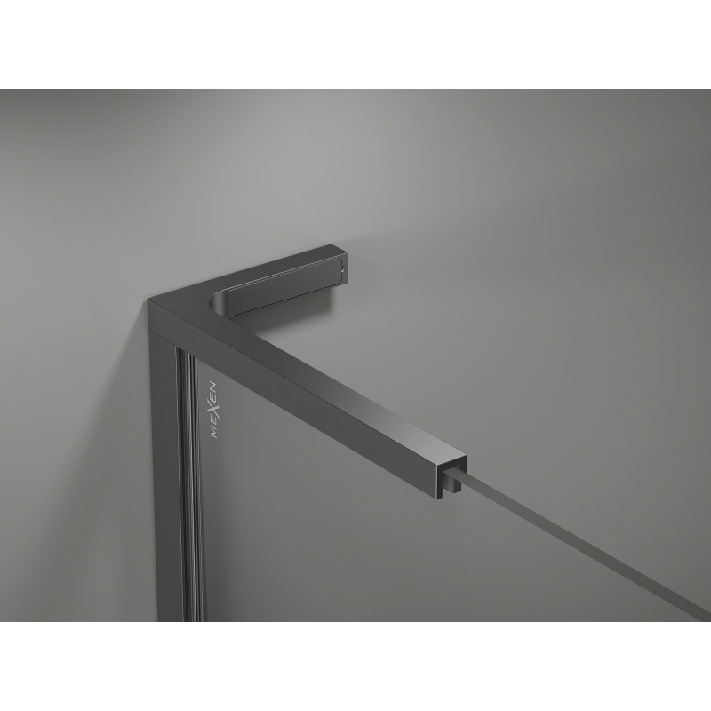Mexen Kioto-X L Paroi de douche Walk-in 80 x 200 cm, transparente 10 mm, métal canon - 800-080-107-95-00-X
