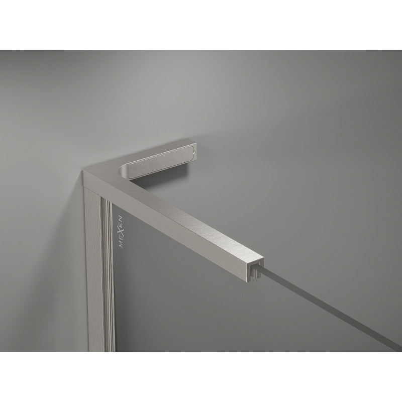Mexen Kioto-X L paroi de douche Walk-in 50 x 200 cm, transparent 10 mm, nickel brossé - 800-050-107-97-00-X