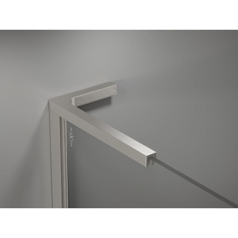 Mexen Kioto-X L paroi de douche Walk-in 80 x 200 cm, transparent 10 mm, nickel brossé - 800-080-107-97-00-X