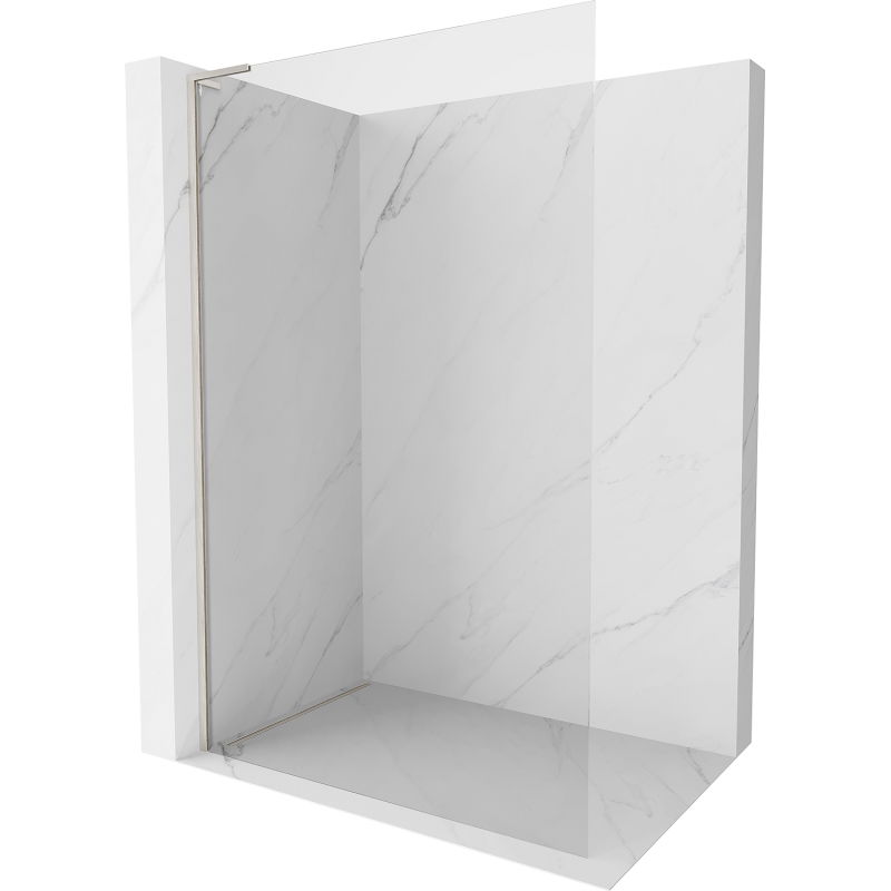 Mexen Kioto-X L paroi de douche Walk-in 120 x 200 cm, transparent 10 mm, nickel brossé - 800-120-107-97-00-X