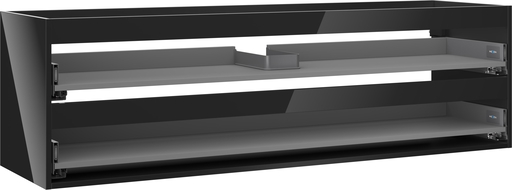 Mexen Box-A corps du meuble-lavabo 160 cm, 2 tiroirs, noir brillant - 91AX0-1600-470-2-70
