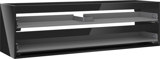 Mexen Box-A meuble sous-lavabo 160 cm, 2 tiroirs, noir brillant - 91AX0-1600-470-2-70