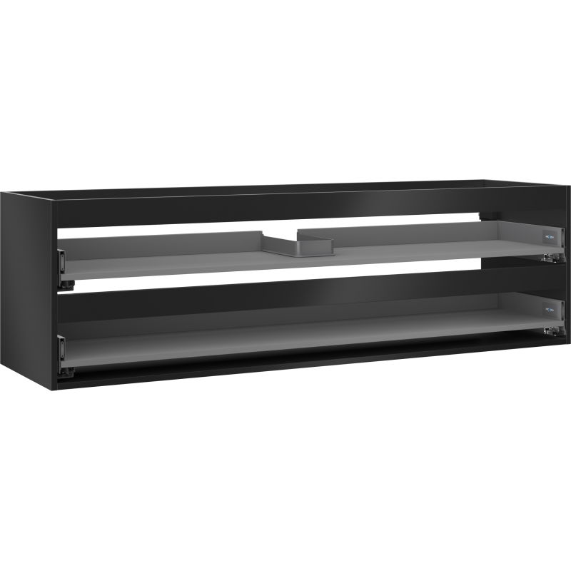 Mexen Box-A corps de meuble sous-lavabo 160 cm, 2 tiroirs, noir mat - 91AX0-1600-470-2-71
