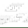 Mexen Box-A caisson de meuble sous-vasque 70 cm, 2 tiroirs, noyer - 91AX0-0700-470-2-86