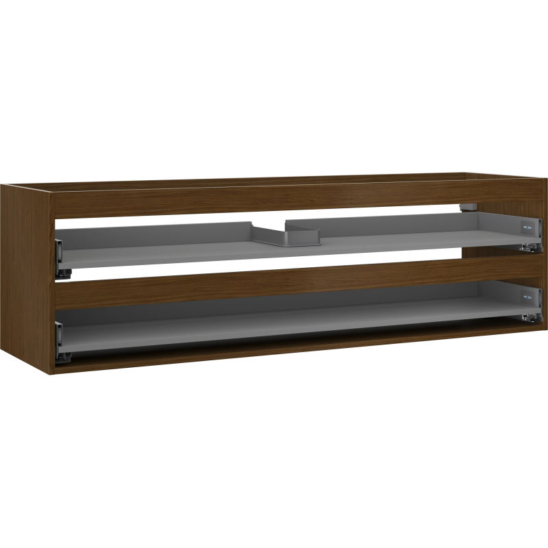 Mexen Box-A caisson meuble sous-vasque 160 cm, 2 tiroirs, noyer - 91AX0-1600-470-2-86