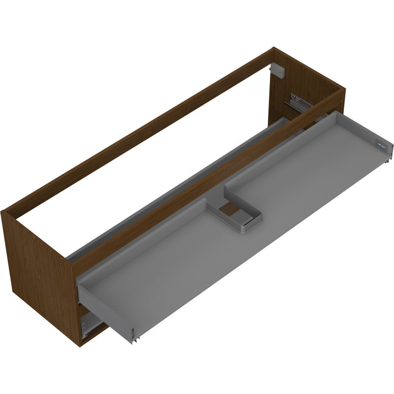 Mexen Box-A boîtier de meuble sous-lavabo 160 cm, 2 tiroirs, noyer - 91AX0-1600-470-2-86