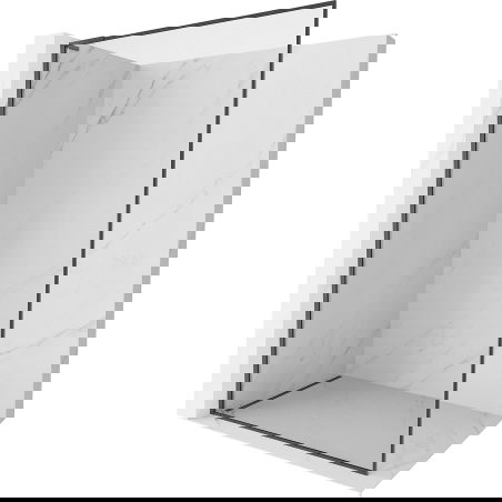 Mexen Kioto-XF L paroi de douche Walk-in avec cadre 80x202 cm, transparent 10 mm, gris canon brossé - 800-080-174-66-00-XF