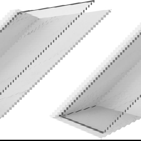 Mexen Kioto-XF L paroi de douche Walk-in avec cadre 60 x 202 cm, transparent 10 mm, métal canon - 800-060-174-95-00-XF