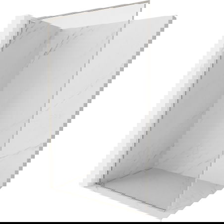 Mexen Kioto-XF L paroi de douche Walk-in avec cadre 110 x 202 cm, transparent 10 mm, nickel brossé - 800-110-174-97-00-XF