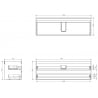 Mexen Box-A corps de l'armoire sous lavabo 140 cm, 2 tiroirs, chêne - 91AX0-1400-470-2-81