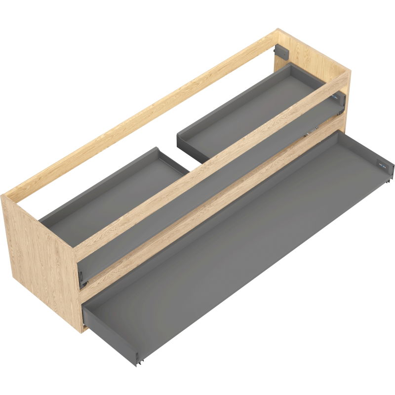 Mexen Box-A corps de meuble sous-lavabo 160 cm, 2 tiroirs, chêne - 91AX0-1600-470-2-81