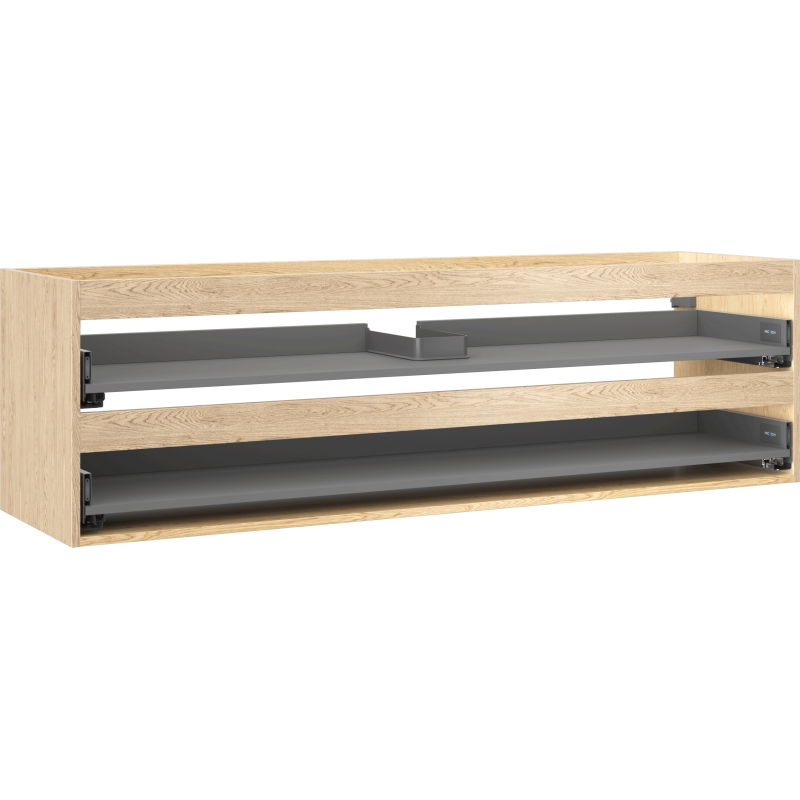 Mexen Box-A caisson pour meuble sous-vasque 160 cm, 2 tiroirs, chêne - 91AX0-1600-470-2-81