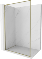 Mexen Kioto-F L paroi de douche Walk-in avec cadre 75 x 202 cm, transparent 8 mm, or - 800-075-174-50-00
