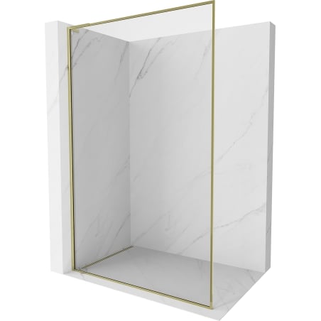 Mexen Kioto-F L paroi de douche à l'italienne avec cadre 105 x 202 cm, transparent 8 mm, doré - 800-105-174-50-00