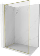Mexen Kioto-F L paroi de douche Walk-in avec cadre 50 x 202 cm, transparent 8 mm, or brossé - 800-050-174-55-00