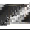 Mur de douche Mexen Kioto-F L Walk-in avec cadre 65 x 202 cm, transparent 8 mm, or brossé - 800-065-174-55-00