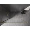 Mexen Kioto-F L cloison de douche Walk-in avec cadre 100 x 202 cm, transparent 8 mm, or brossé - 800-100-174-55-00
