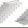 Mexen Kioto-F L cloison de douche Walk-in avec cadre 60 x 202 cm, transparent 8 mm, cuivre brossé - 800-060-174-65-00