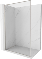 Mexen Kioto-F L paroi de douche Walk-in avec cadre 65 x 202 cm, transparent 8 mm, nickel brossé - 800-065-174-97-00