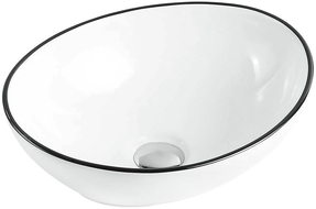Mexen Elza lavabo de comptoir 40 x 33 cm, Blanc/Noir - 21014007